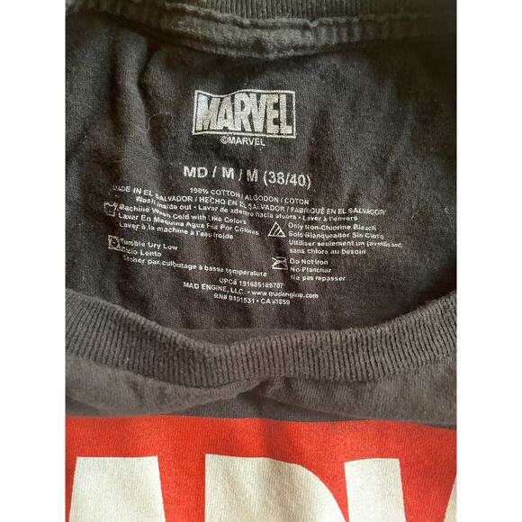 Men’s Medium MARVEL TShirt Black - Picture 3 of 5